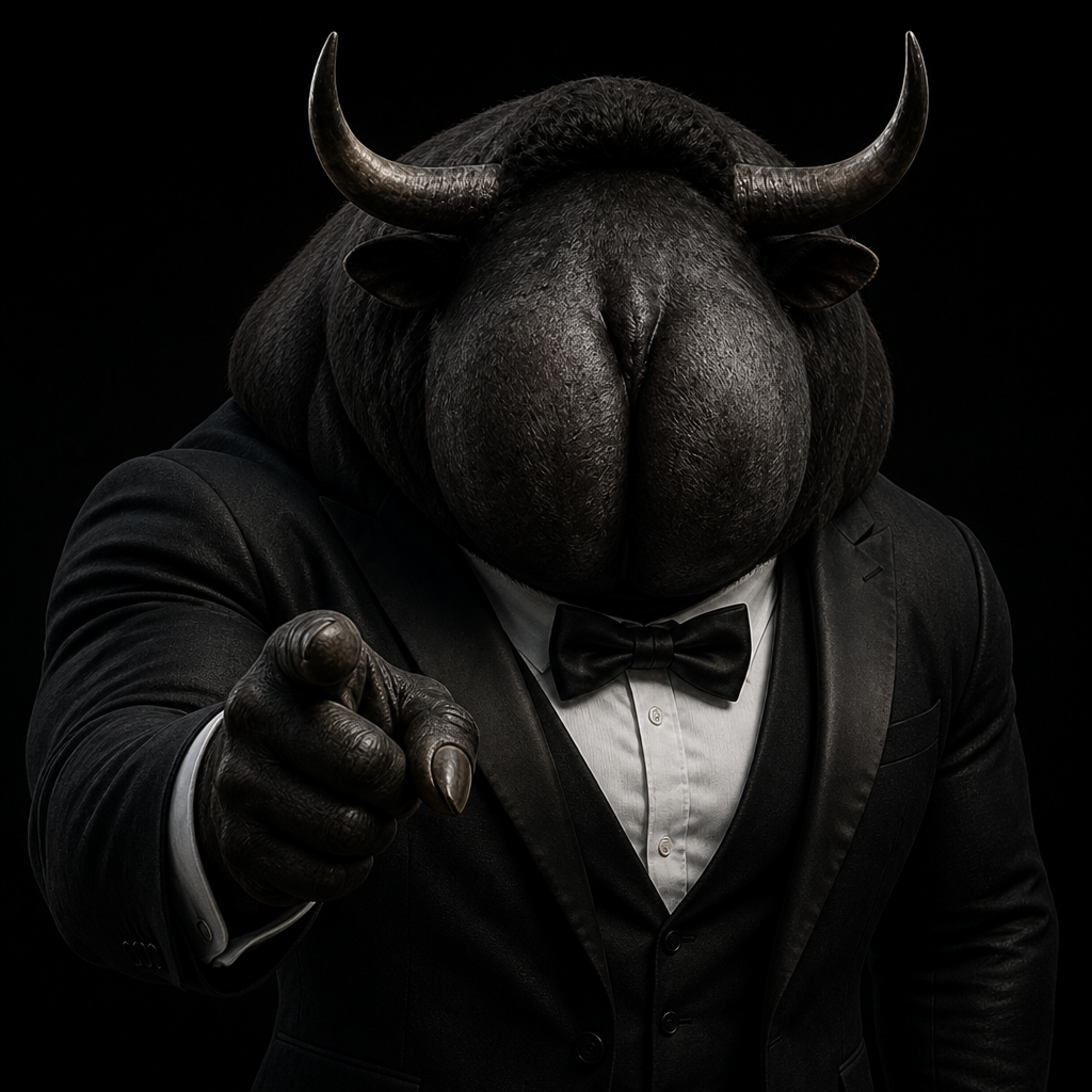 ButtBull in a tuxedo