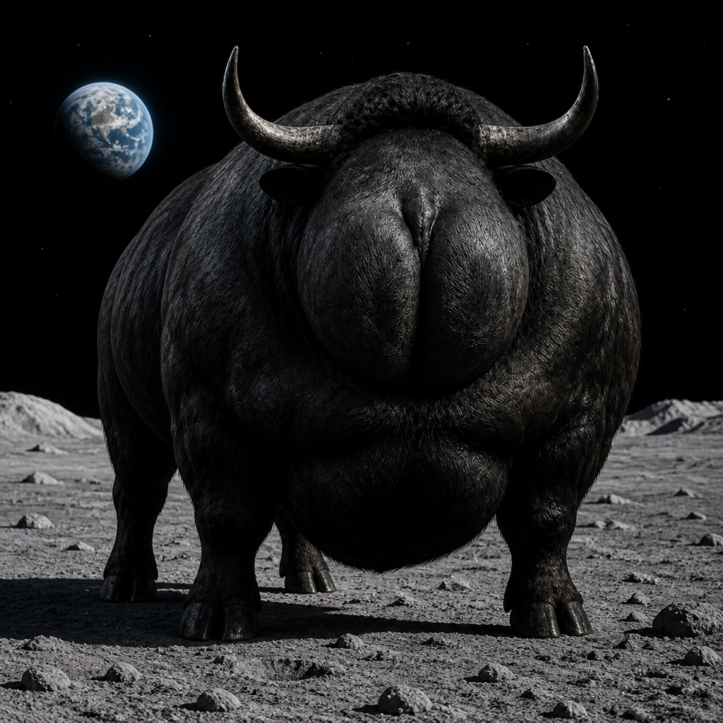 ButtBull on the moon